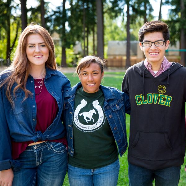 Group of smiling teens